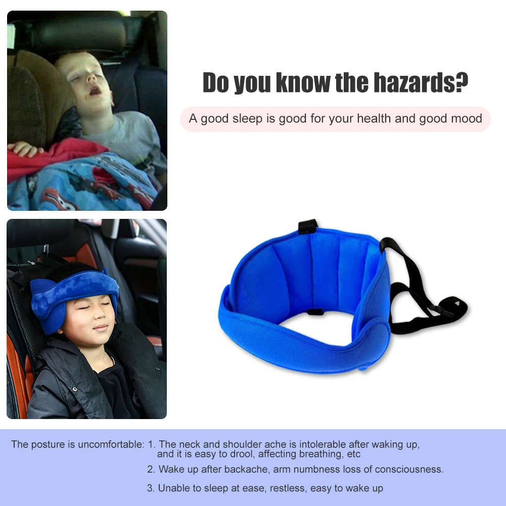 

Baby Head Fixed Sleeping Pillow Adjustable Kids Seat Head Supports Neck Safety Protection Pad Headrest Children Travel Pillow