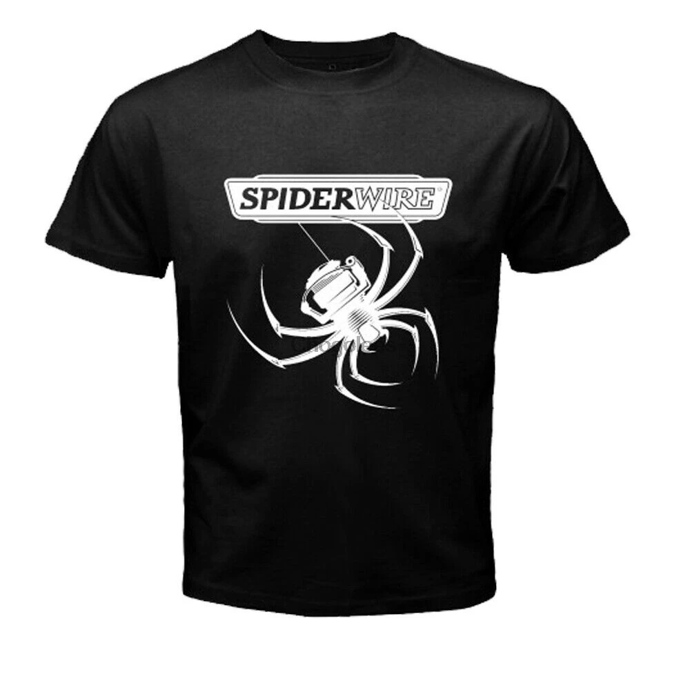 Черная футболка с логотипом лески Spiderwire размер S -2XL | Мужская одежда