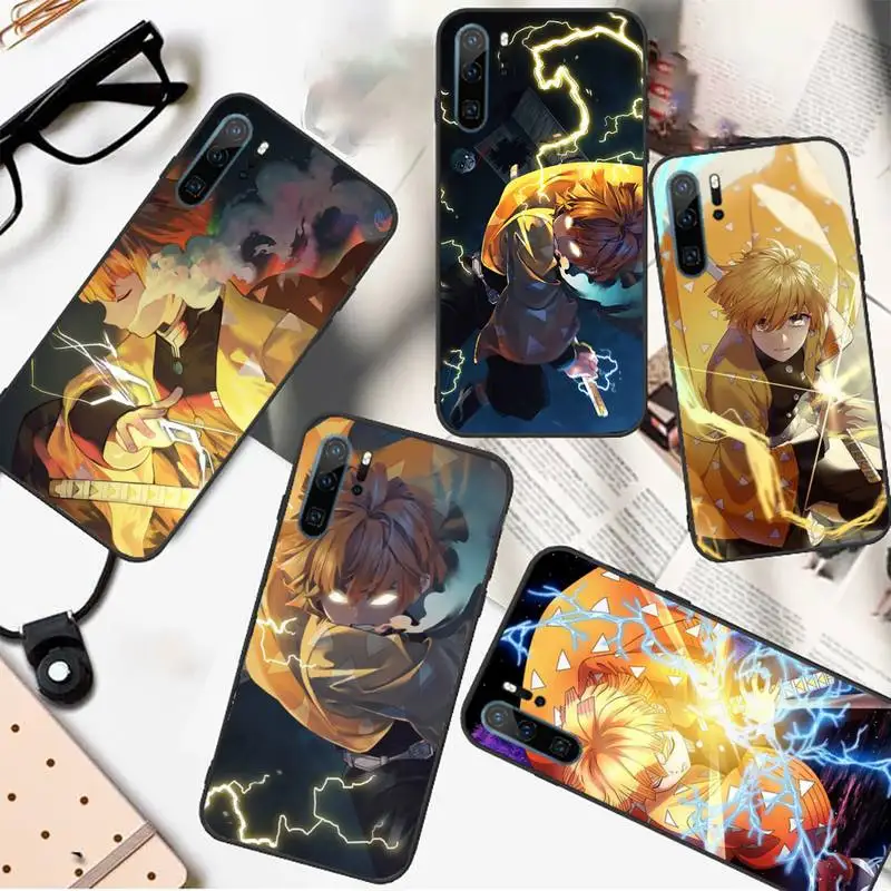 

Demon Slayer Agatsuma Zenitsu Phone Case For Huawei honor Mate 10 20 30 40 i 9 8 pro x Lite P smart 2019 nova 5t