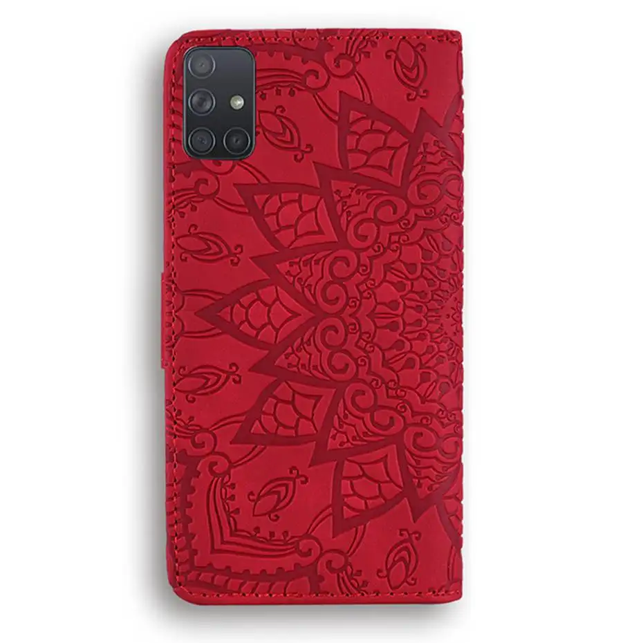 Кожаный чехол-книжка с объемной мандалой для Samsung Galaxy A11 A21 M11 чехол-бумажник