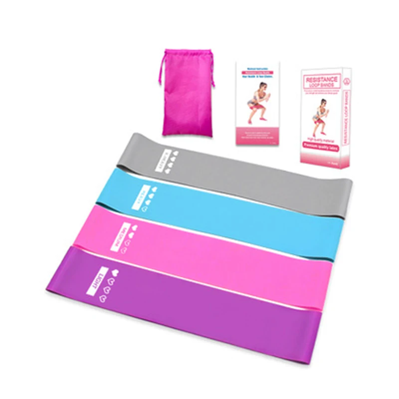 

4pcs/set Training Fitness Resistance Bands Gum Exercise Gym Strength Fitness Bands Home Pilates Sport Rubber Workout Equipment