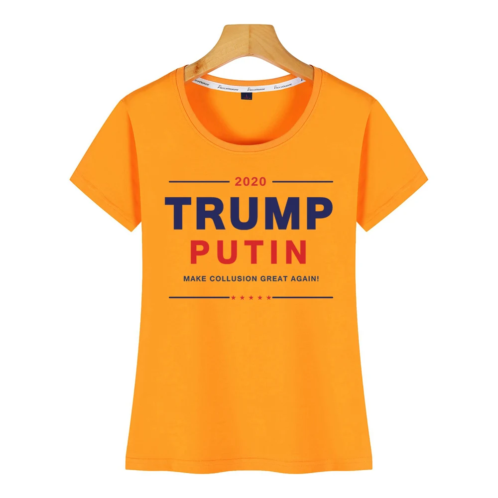 Женские топы футболка с изображением Трампа Путина 2020 забавная женская принтом