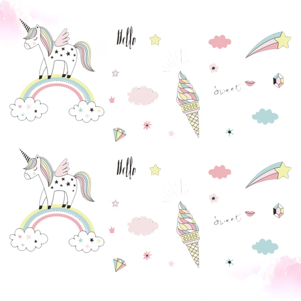 

2pcs Rainbow Wall Sticker Creative Wallpaper Unique Wall Decal Decorative Sticker for Living Room Home Bedroom