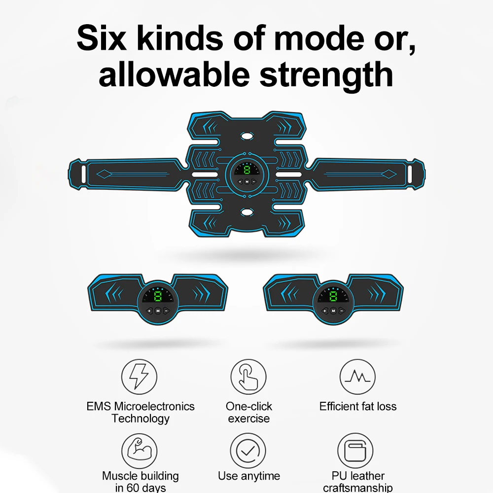 

2021 New Muscle Stimulator ABS Muscle Stimulator Electric Stimulation Abdominal Belt EMS Trainer Massage Anti Cellulite Massager