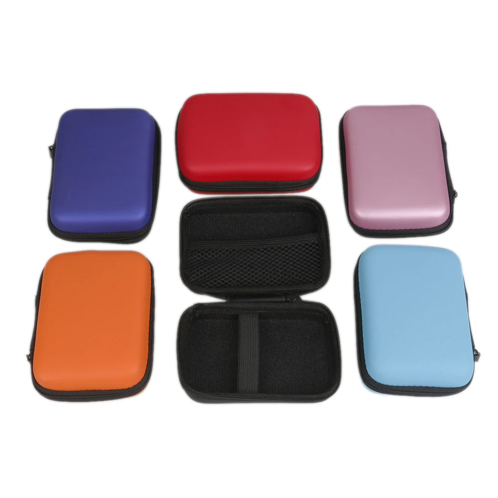 

EVA 2.5" HDD Bag External Hard Drive Carrying Case Wired Earphone USB Cable Protector Cover Pouch For HDD SSD Hard Disk