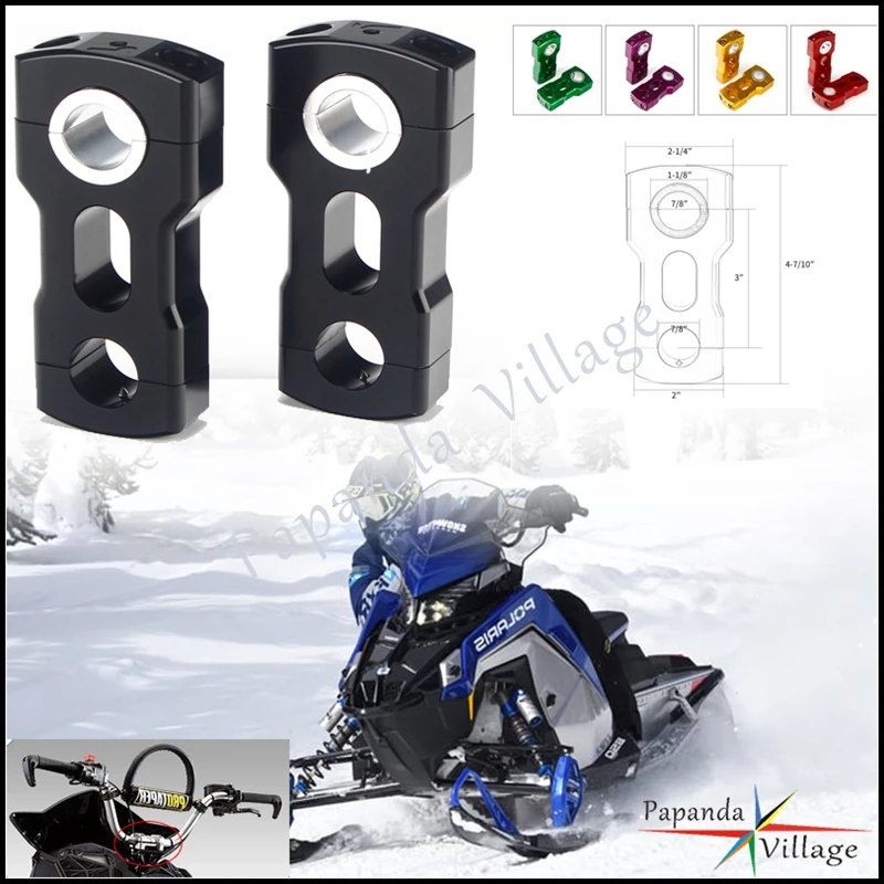 

Motorcycle CNC Aluminium Adjustable Handlebar Riser Universal Snowmobile 28mm 22mm Handle Bar For Polaris Matryx Arctic Cat 2021