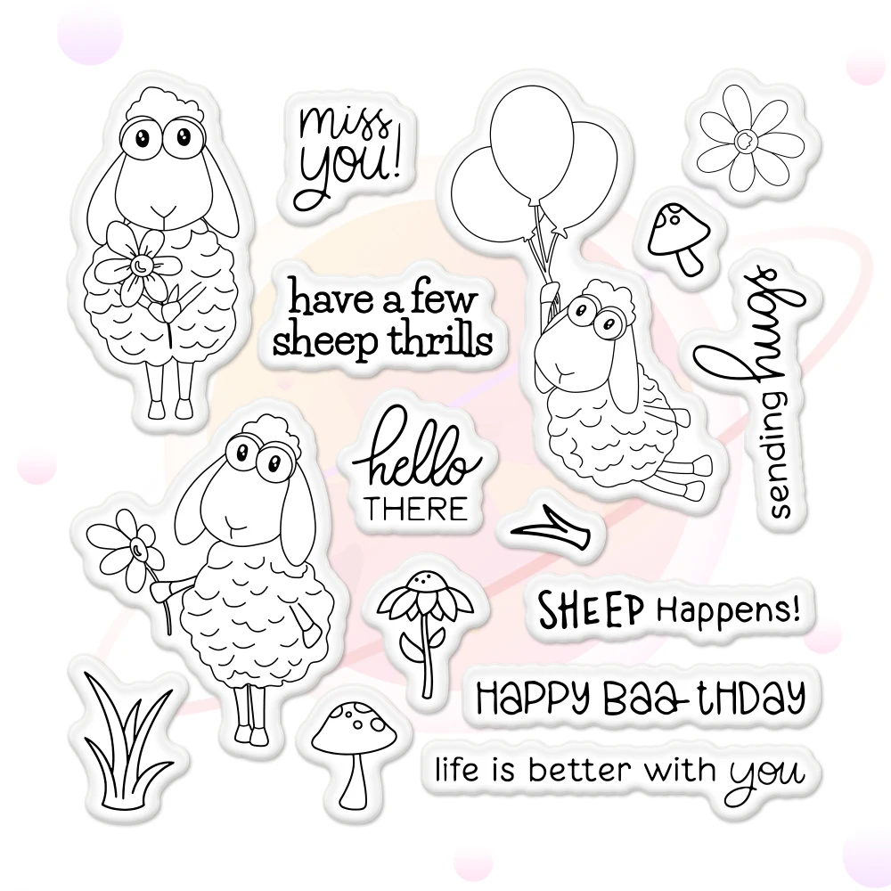 Новинка Металлические Вырубные штампы с цветами овечкой и прозрачный штамп