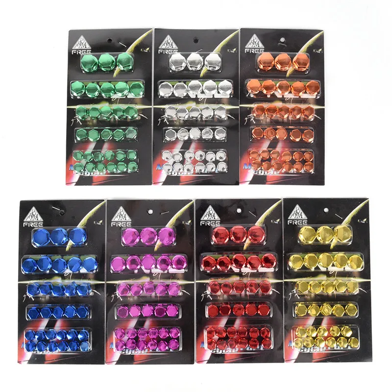 

Hot sale 30Pcs Motorbike Screw Nut Bolt Cap Cover Motorcycle Screw Nut Cover Caps Decoration Feston Styling Car Goods