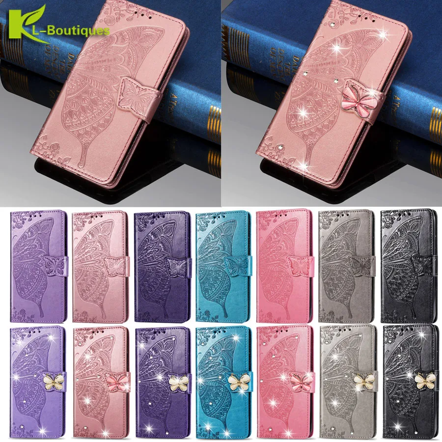 Флип чехол для телефона huawei y9 prime y6 y7 pro y5 2019 y 5 6 7 9 y92019 3d бабочка Шикарный из