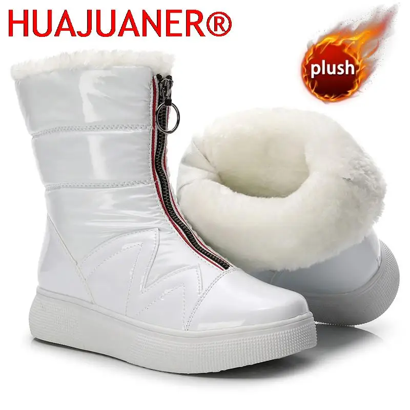 

Women Snow Boots Platform Winter Boots Thick Plush Waterproof Non-Slip Winter Shoes High Girls Warm Fur Botas Mujer 2022 Female