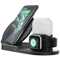 wireless charger qi wireless charging 3 in 1 fast dock type c desktop charger with cooling fan for iphone apple watch earphone