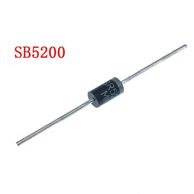 10 шт., выпрямительный диод Шоттки SR5200, 5 А, 200 в, DO-201AD DO-27