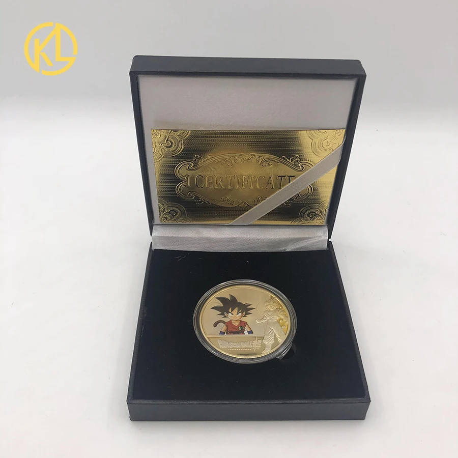 KL Дракон мультфильм DBZ обезьяна мальчик позолоченные монеты японский вызов с