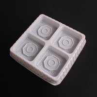 big four grid cake snack packaging food grade packaging box pastry plastic transparent moon cake tray