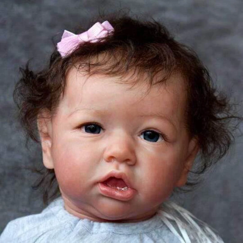 

22 inch reborn baby doll girl, silicone, toddler toys, 2-5 years old Holiday gifts, birthday gifts, toys