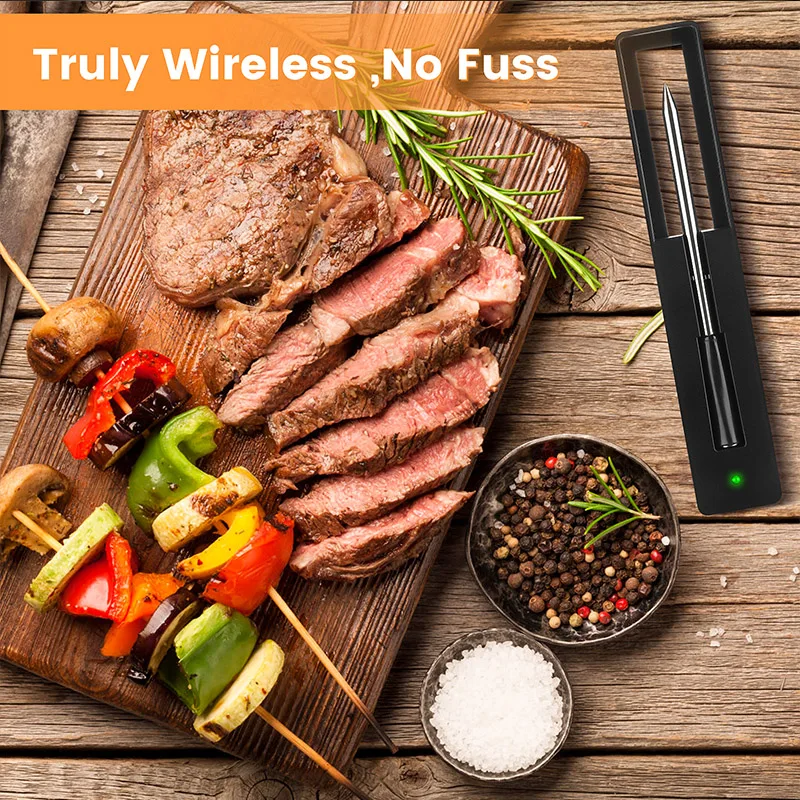 New USB Wireless Meat Thermometer For Oven Grill BBQ Steak Bluetooth Connect Digital Kitchen Smart Barbecue Accessories Gift |