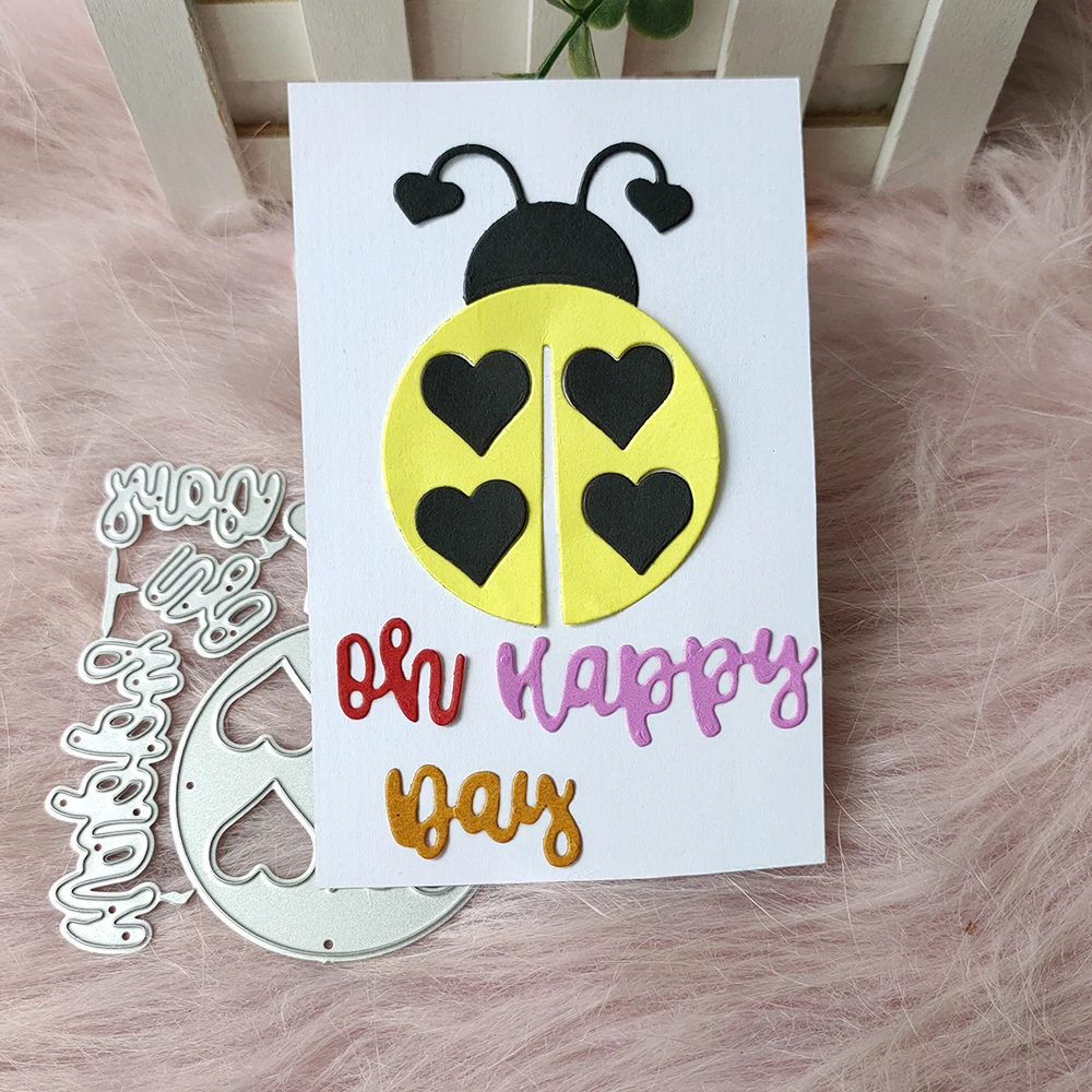 

New Beetles ladybugs metal cutting die mould scrapbook decoration embossed photo album decoration card making DIY handicrafts