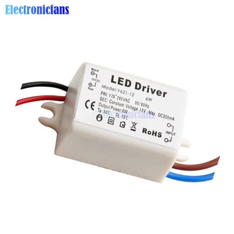 Постоянный ток 12 В 6 Вт светодиодный драйвер высокой мощности модуль постоянного