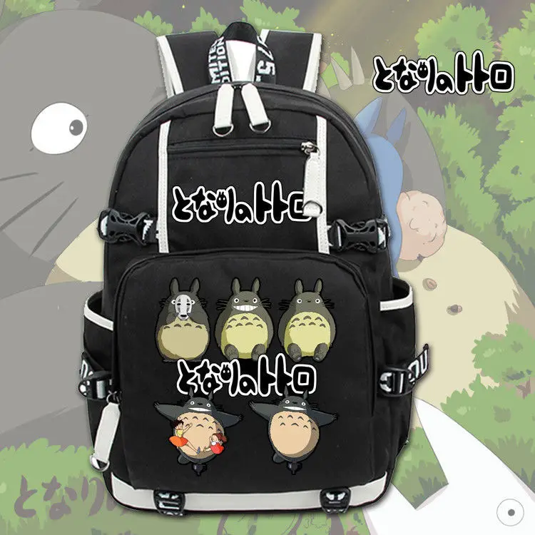 

Anime My Neighbor Totoro Men Backpack Knapsack Packsack Travel Otaku Black Bags