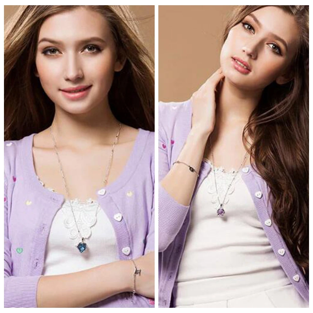 Ожерелье с 12 созвездиями серебряное ожерелье кристаллами зодиакального знака