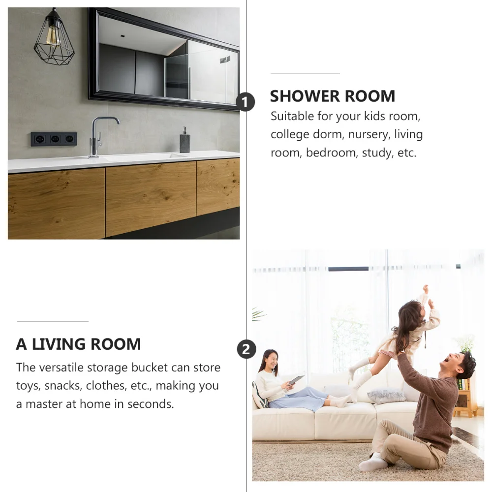 

1Pc Wheeled Laundry Hamper Portable Laundry Roller Dirty Clothes Organizer