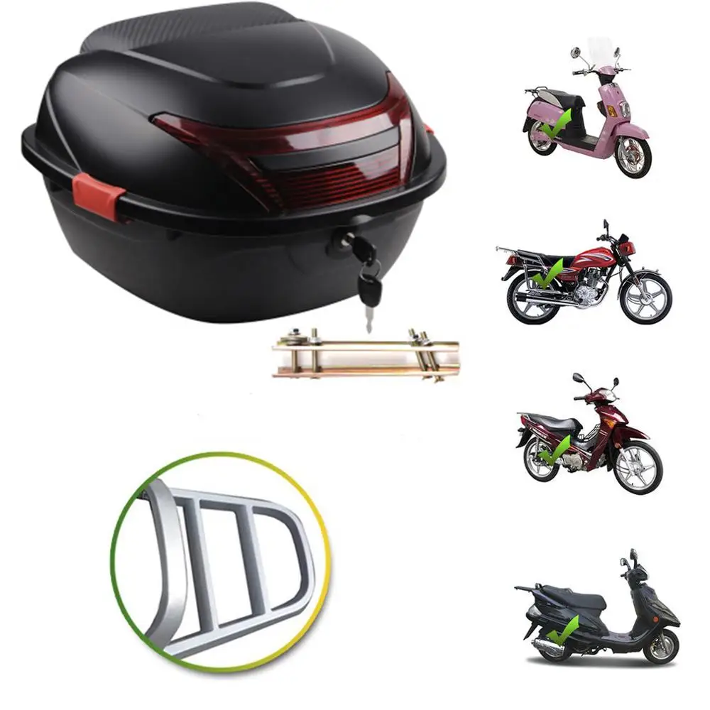 

Багажник для мотоцикла, багажник для электрического автомобиля, Увеличенная емкость, безопасный утолщенный набор для хранения педали акку...