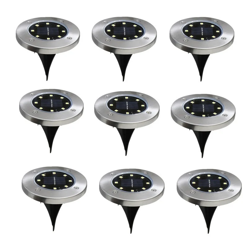 

Solar Led Lights Outdoor 16LED Solar Ground Lights Waterproof Light Underground Sensing Landscape Lights for Garden Lawn Pathway