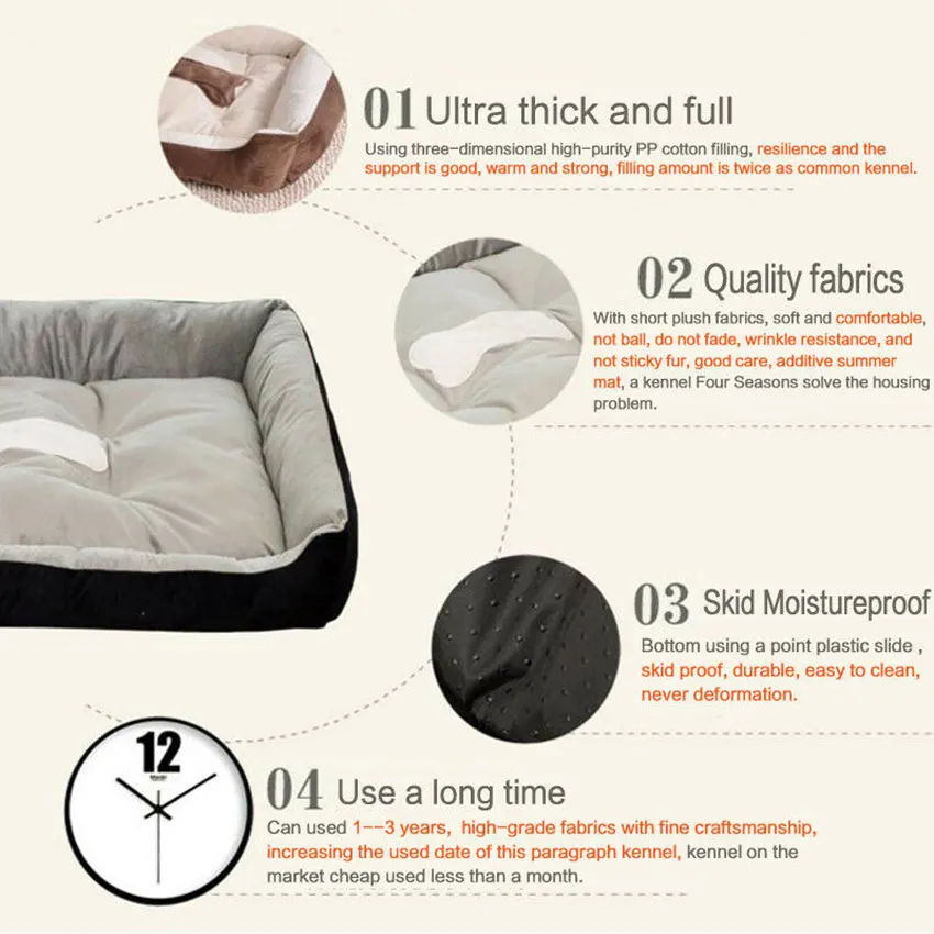 Bolux флисовая кровать для собак мягкая подушка с принтом костей большой дом