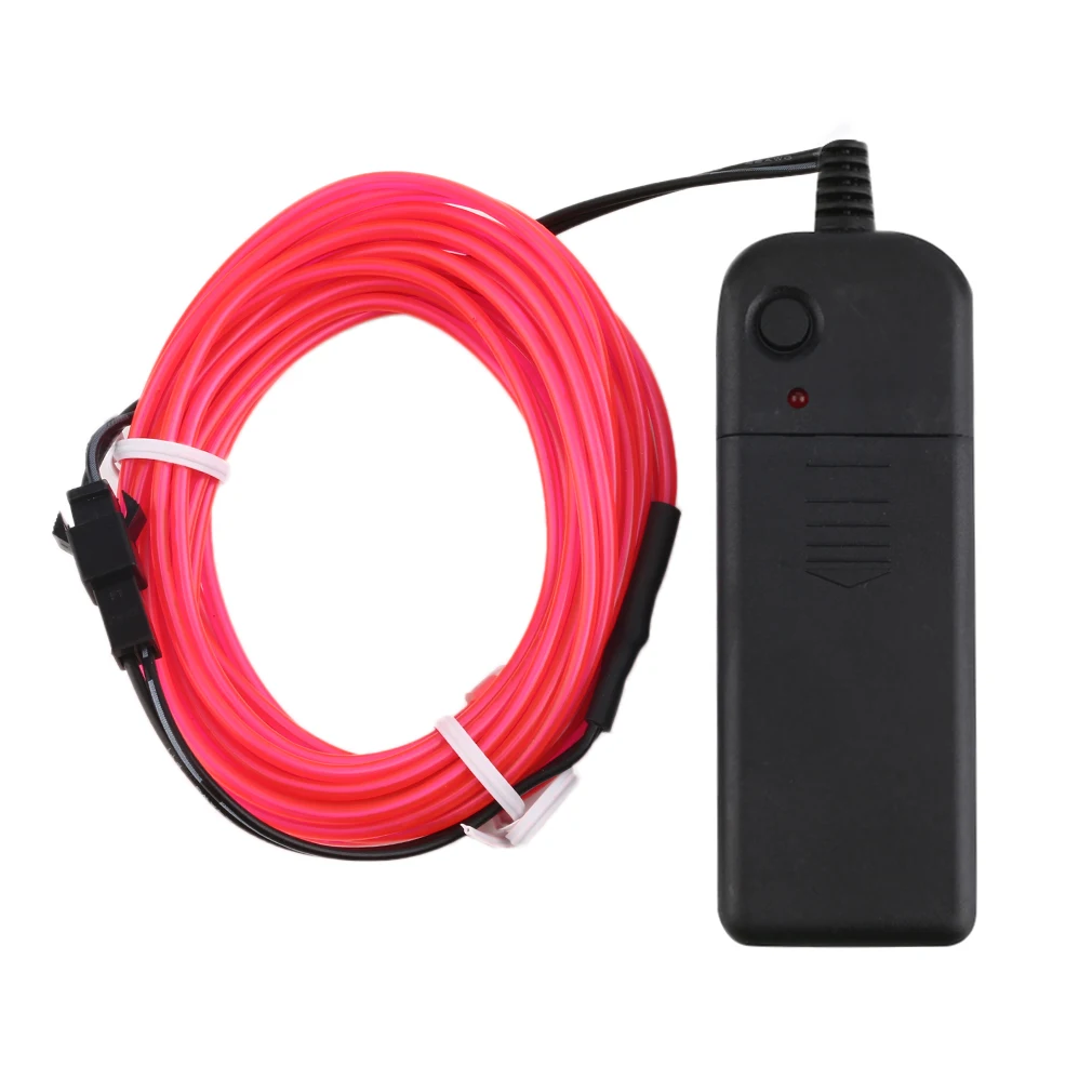 

4M 7 colors Led EL Wire Tube Rope el wire cold neon Flexible fio de neon 4m Neon Light Car Party Wedding Decor+12V controller