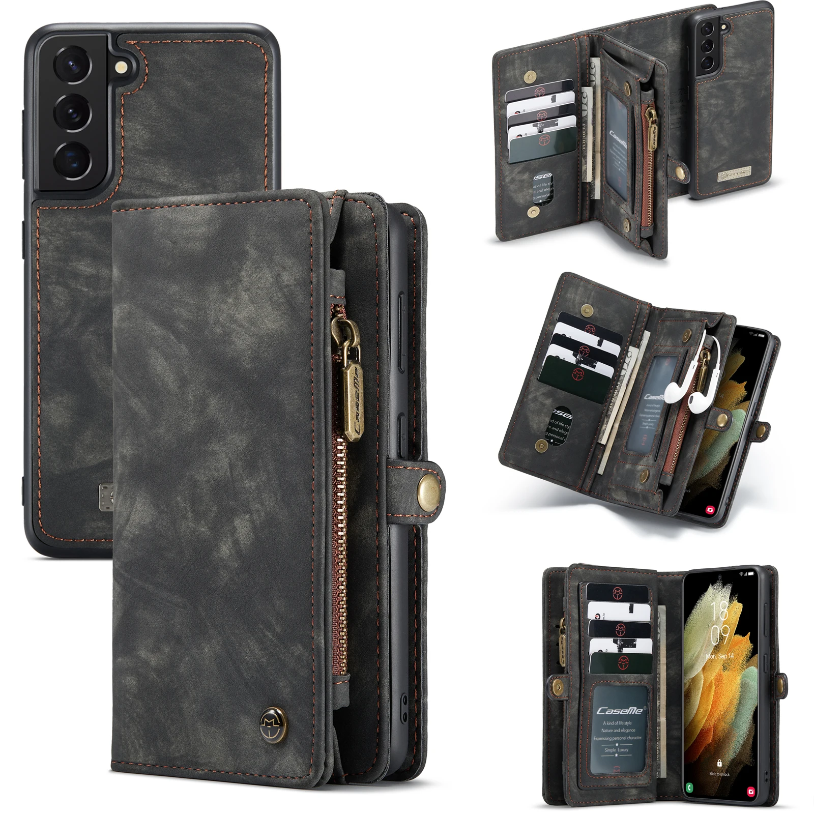

Flip Leather Wallet Case for Samsung S22 S21 Ultra S20 FE S10 S9 S8 Plus Note20 Note10 Plus Note8 Note9 Phone Cover