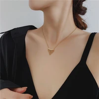 stainless steel triangle tassel necklace gold simple elegant pendant trendy wedding party delicate jewelry accessories