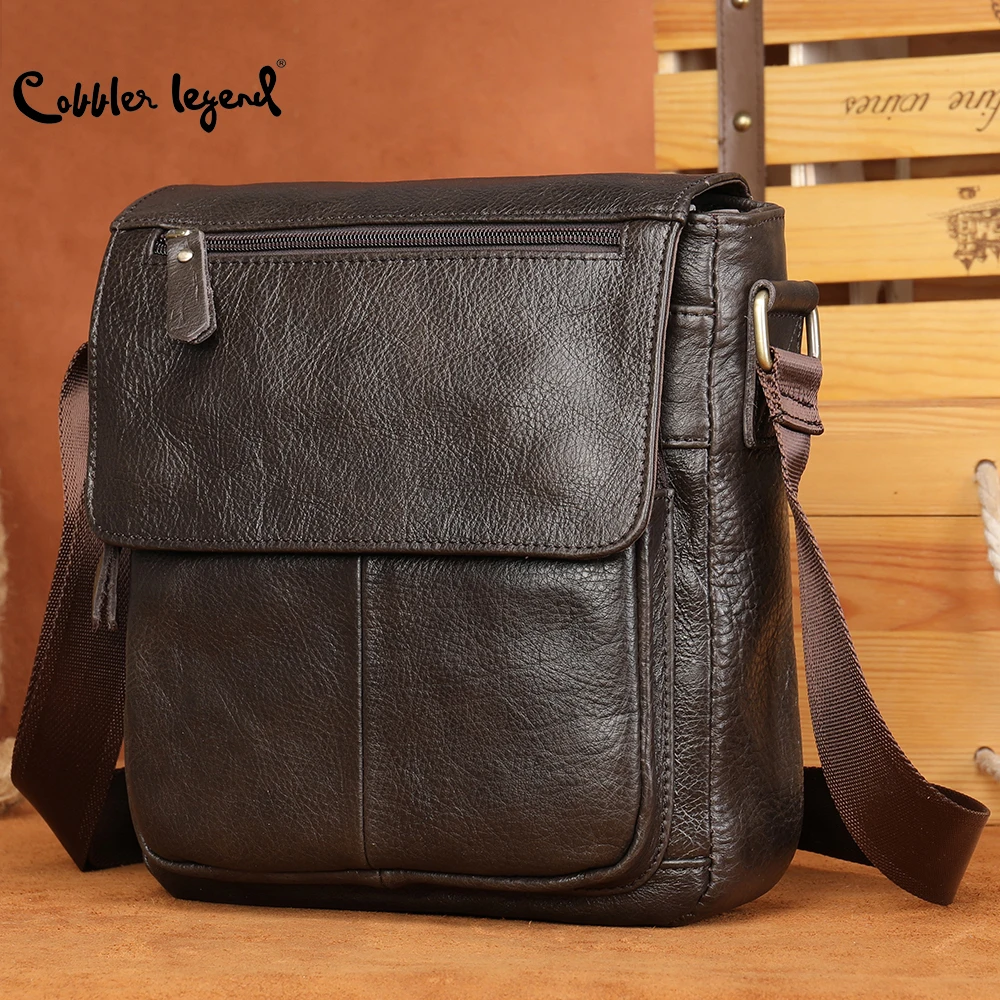 Cobbler Legned Men Handbag High Quality Shoulder Bag Cowhide Leather Male Bag Capacity Men Messenger Tote Bags for Male Purse