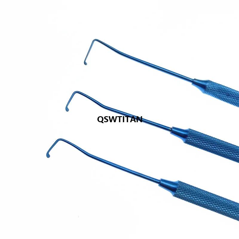 Titanium Muscle Hook Ophthalmic Instrument Helveston 3 sizes 8/10/12mm eye tools | Красота и здоровье