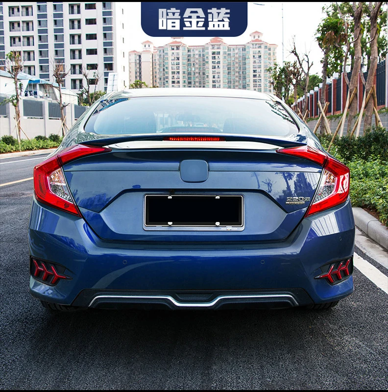 Задний спойлер для 16 Civic задний из материала заднего крыла автомобиля без цвета