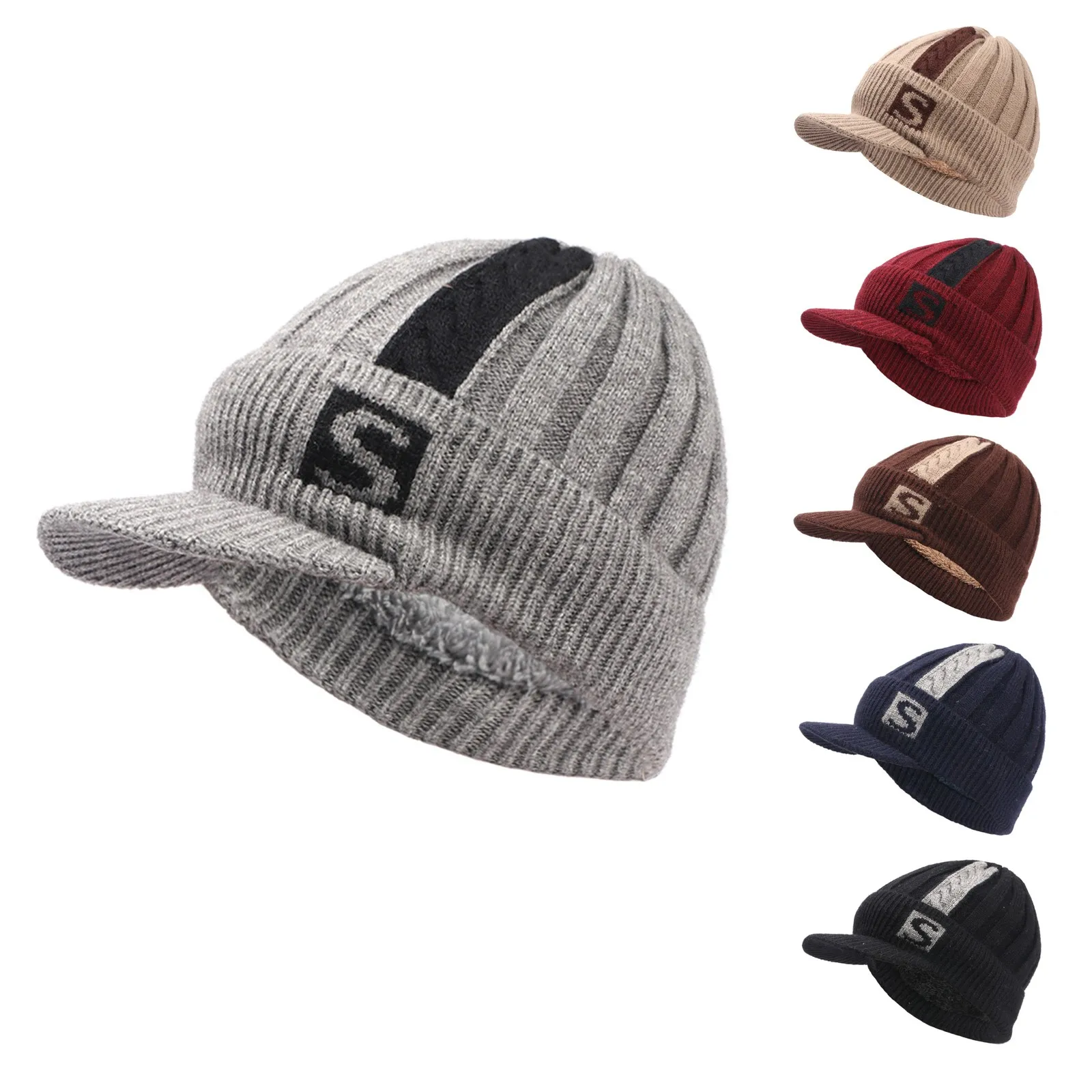 

Dual Purpose Winter Hedging Caps With Warm Woolen Knit Hat Pullover Cap Sports Cap Thickened Toe Cap 2021 New