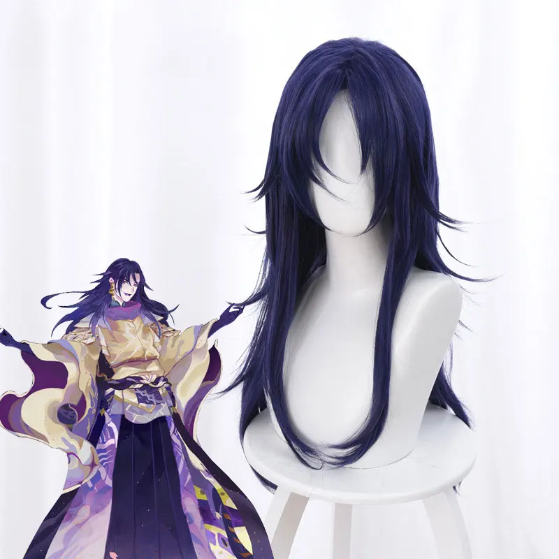

NetEase Mobile Game Onmyoji Ssr-style God Baqi Snake Mixed Purple Long Hair Anime Cosplay Game Perform Molding Hair Wig 65CM