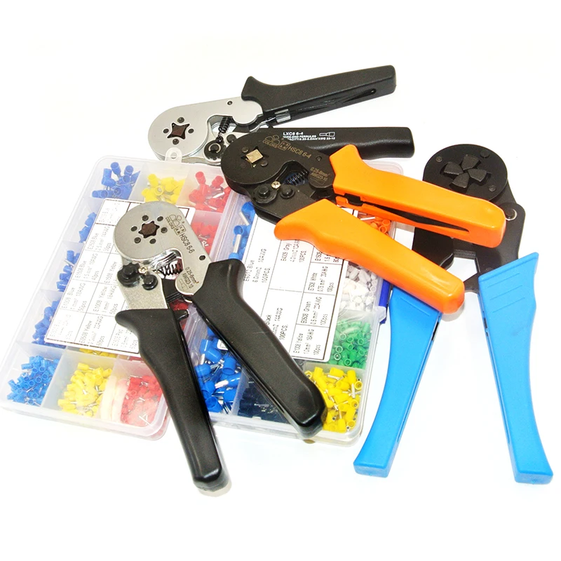 Трубчатые обжимные инструменты Мини Электрические плоскогубцы HSC8 10SA/6-4 0,25-10mm2 23-7AWG 6-6A 0,25-6mm2 Высокоточный набор зажимов