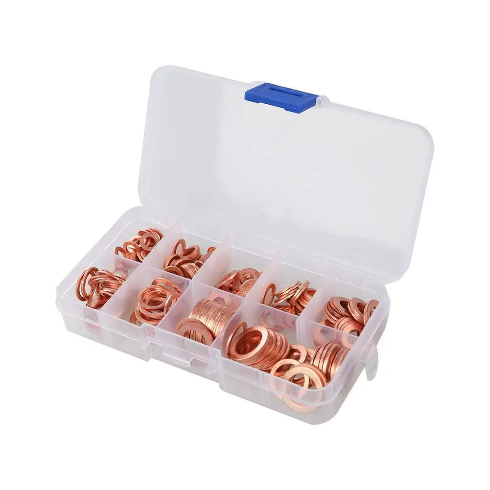 

Gasket Set Copper Washers with Box 9 Sizes 200Pcs