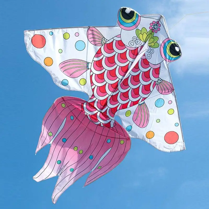 Гигантский воздушный змей 120x120 см Φ Золотая рыбка китайские старинные воздушные