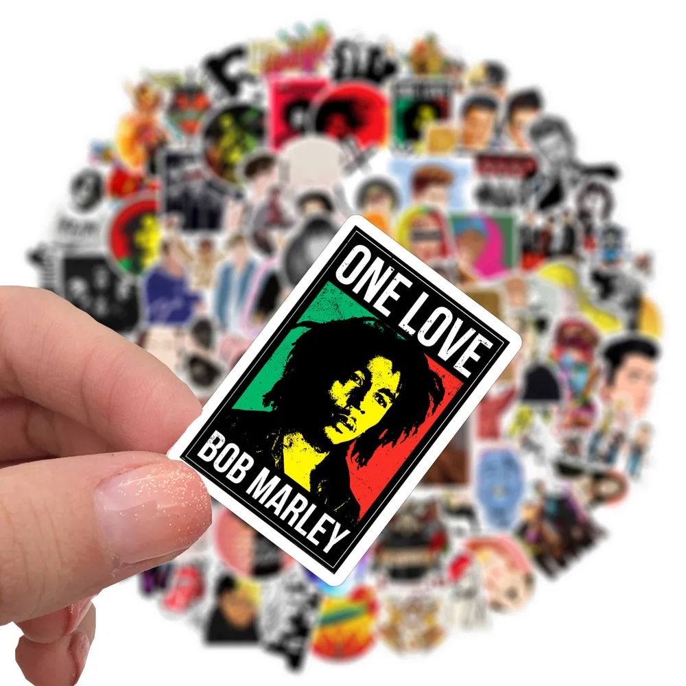 

100PCS Rock and Roll Punk Music Band Stickers for Mobile Phone Laptop Luggage Guitar Case Skateboard Bike Car Stickers