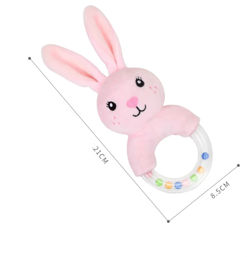 

Freeship Baby Rattle Toys Rabbit Plush Baby Cartoon Bed Toys for Newborn 0-24 Months Educational Toy Rabbit Bear Hand Bells Ring