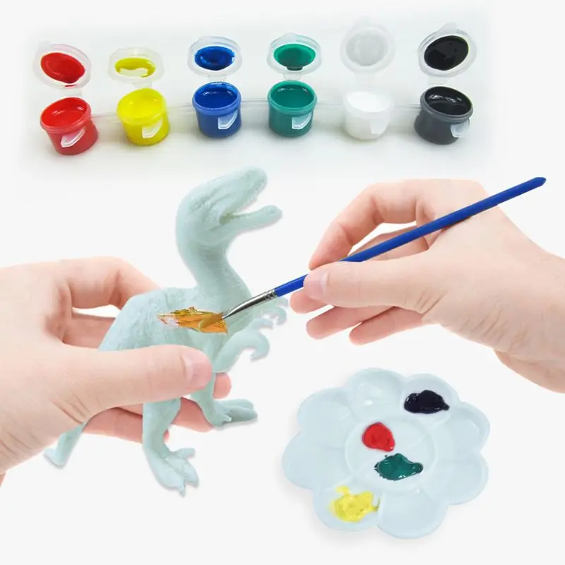 

64Pcs/Set DIY Graffiti Dinosaur Model 3D Painted Hand Coloring Tyrannosaurus