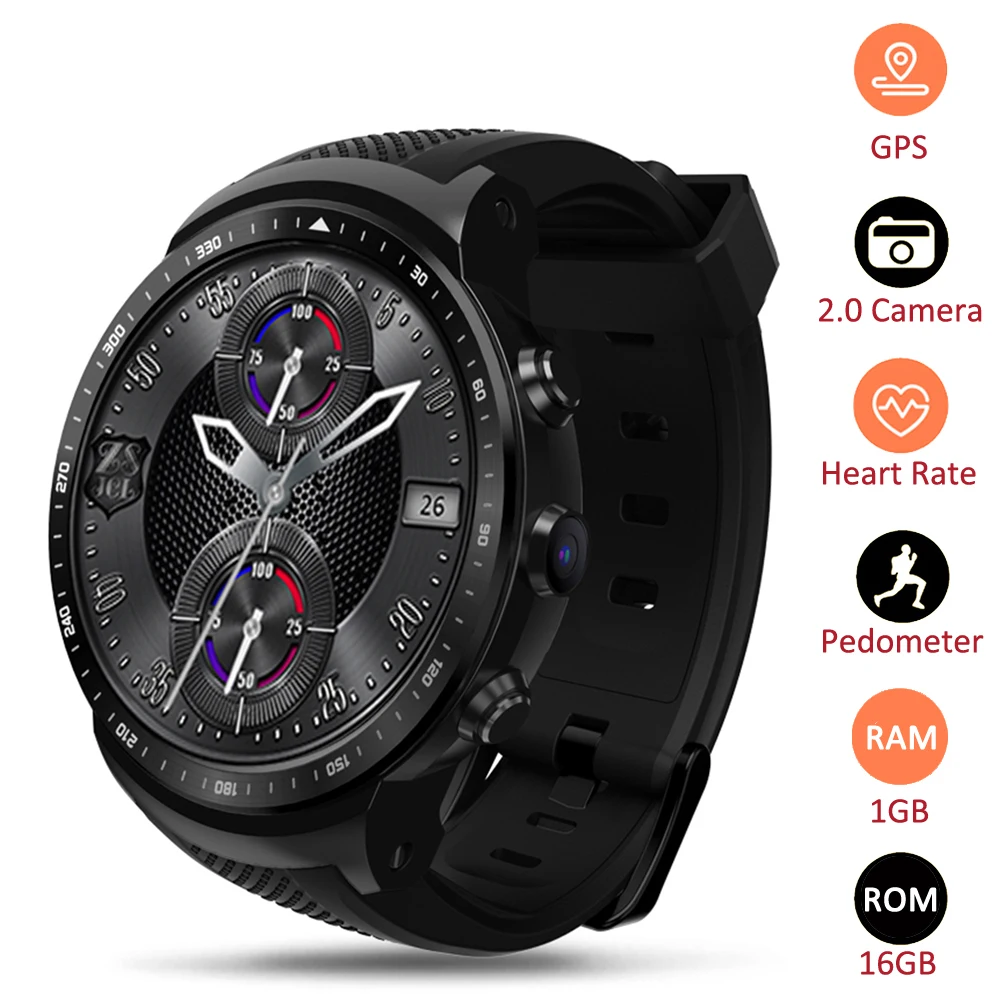 Тор про 3g gps WI-FI Smartwatch Android 5,1 MTK6580 4 ядра 1 GB 16 GB 2,0 МП Камера монитор сердечного ритма умные часы подарок для Для мужчин