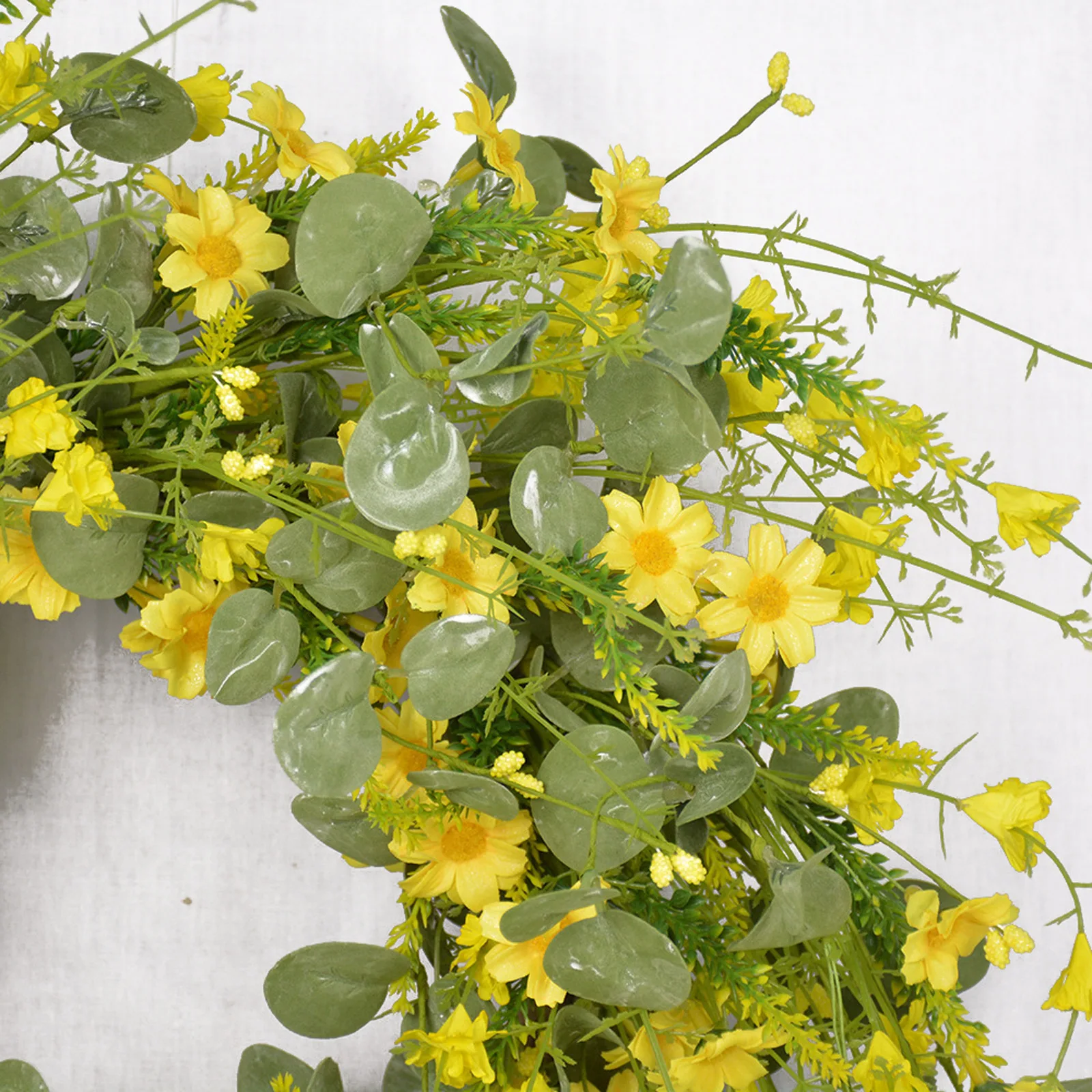 

Simulation Daisies Wreath Artificial Flowers Garland Wedding Party Decorations Wall Door Hanging Wreath Home Decor
