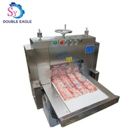 cnc commercial 4 roll stainless steel full automatic beef mutton bacon slicerfrozen lamb meat rolll cutting slicing machine