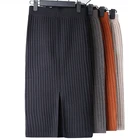 Юбка-карандаш Женская трикотажная, с высокой талией, весна-осень