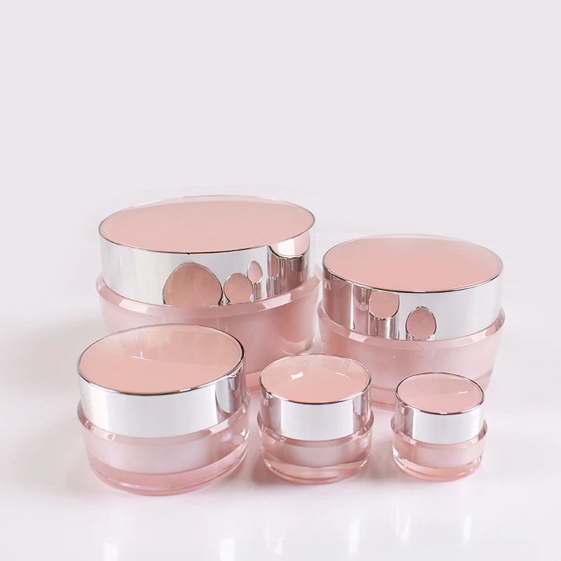 2g-100g Empty Eye Face Cream Jar Body Lotion Packaging Bottle Travel Acrylic Pink Container Cosmetic Makeup Emulsion Sub-bottle
