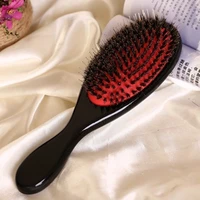 boar bristle hair brush in paddle brush hair comb scalp massage brush for hairdressing salon paddle brush bristle hair brush