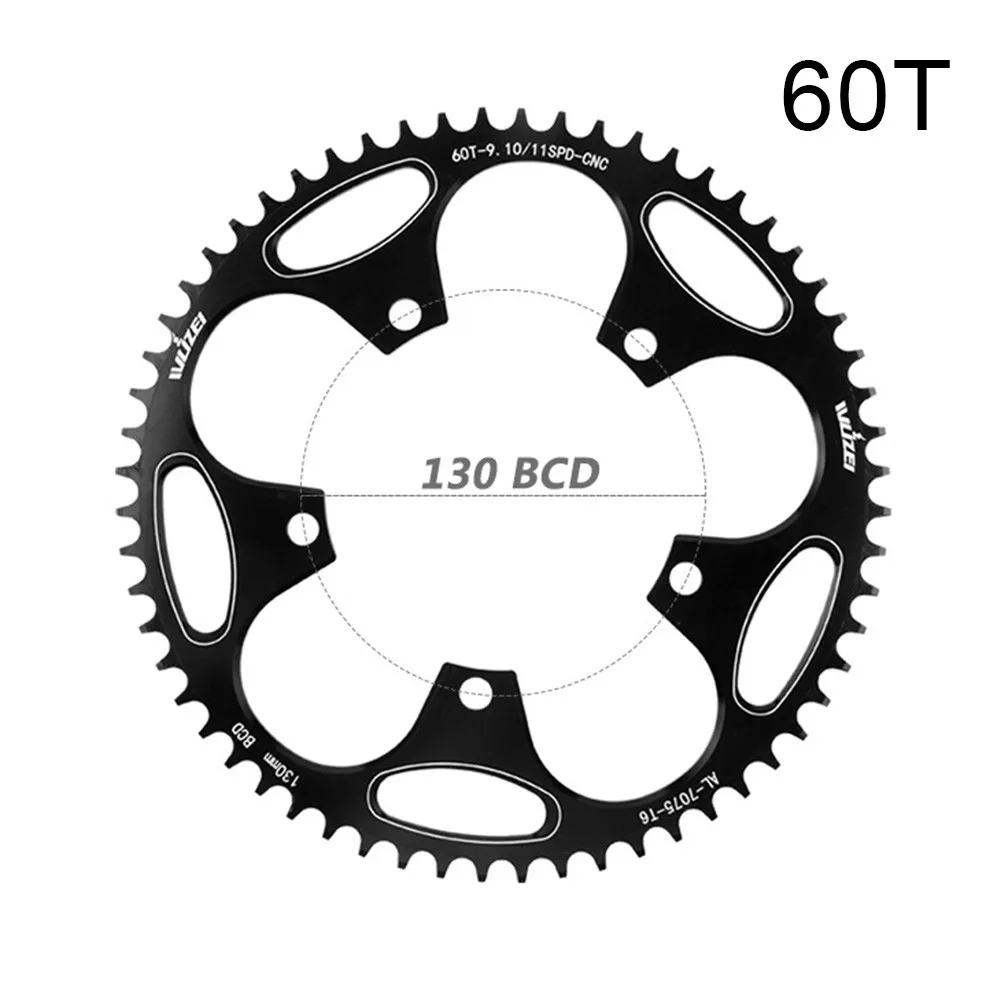

Bicycle 130BCD Chain Wheel Round Folding Bike Chainring 50/52/54/56/58/60T Chain Ring Road Bike Positive Negative Tooth Disc