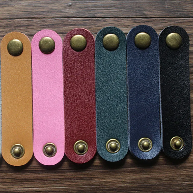 Кожаный офисный мини защитный кабель органайзер для наушников USB передачи данных